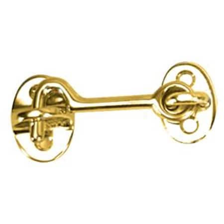 Newalthlete Cabin Door Hook Polished Brass 2" NE260937